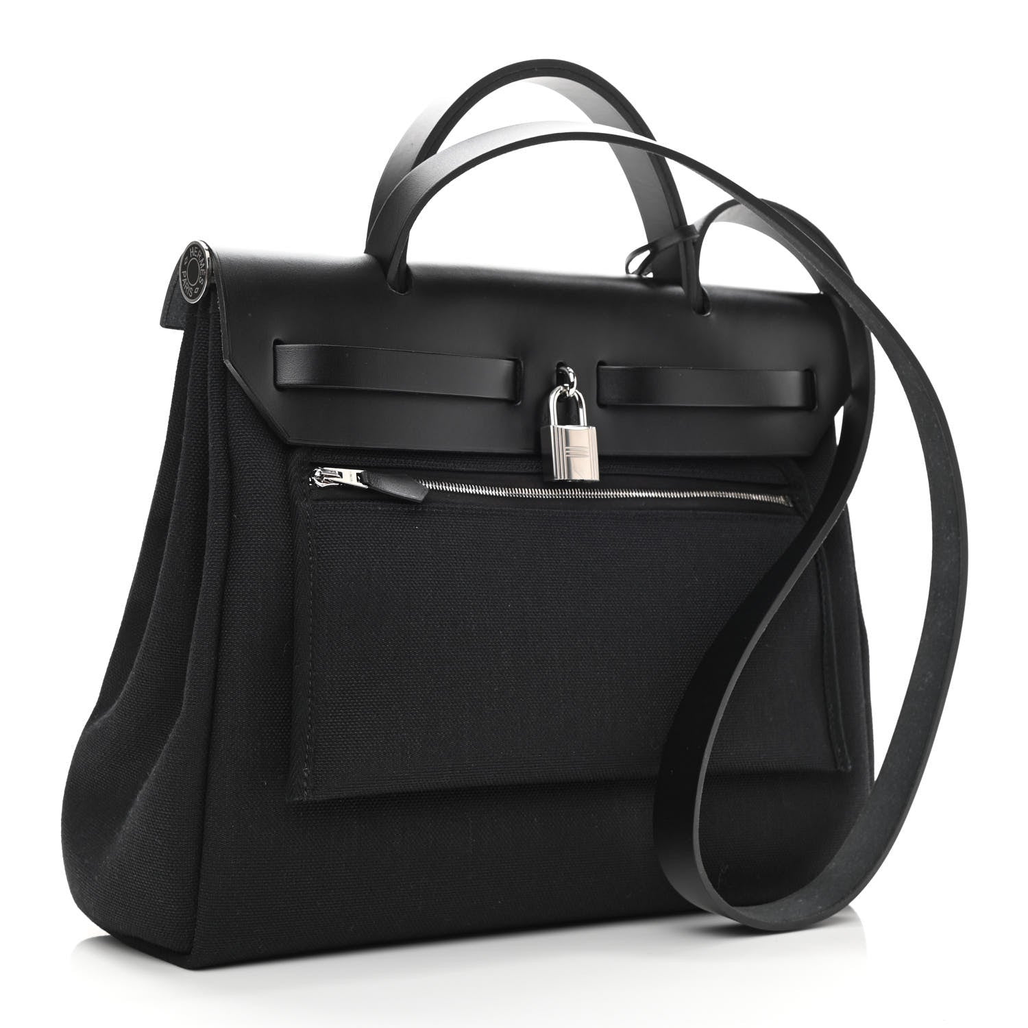 Hermes Toile Vache Hunter Herbag Zip PM 31 Black 3 of 11