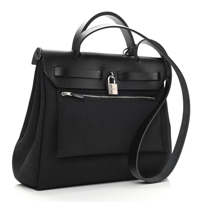 Hermes Toile Vache Hunter Herbag Zip PM 31 Black 3 of 11
