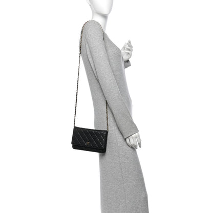 Chanel Caviar Quilted Wallet on Chain WOC Black 2 of 14