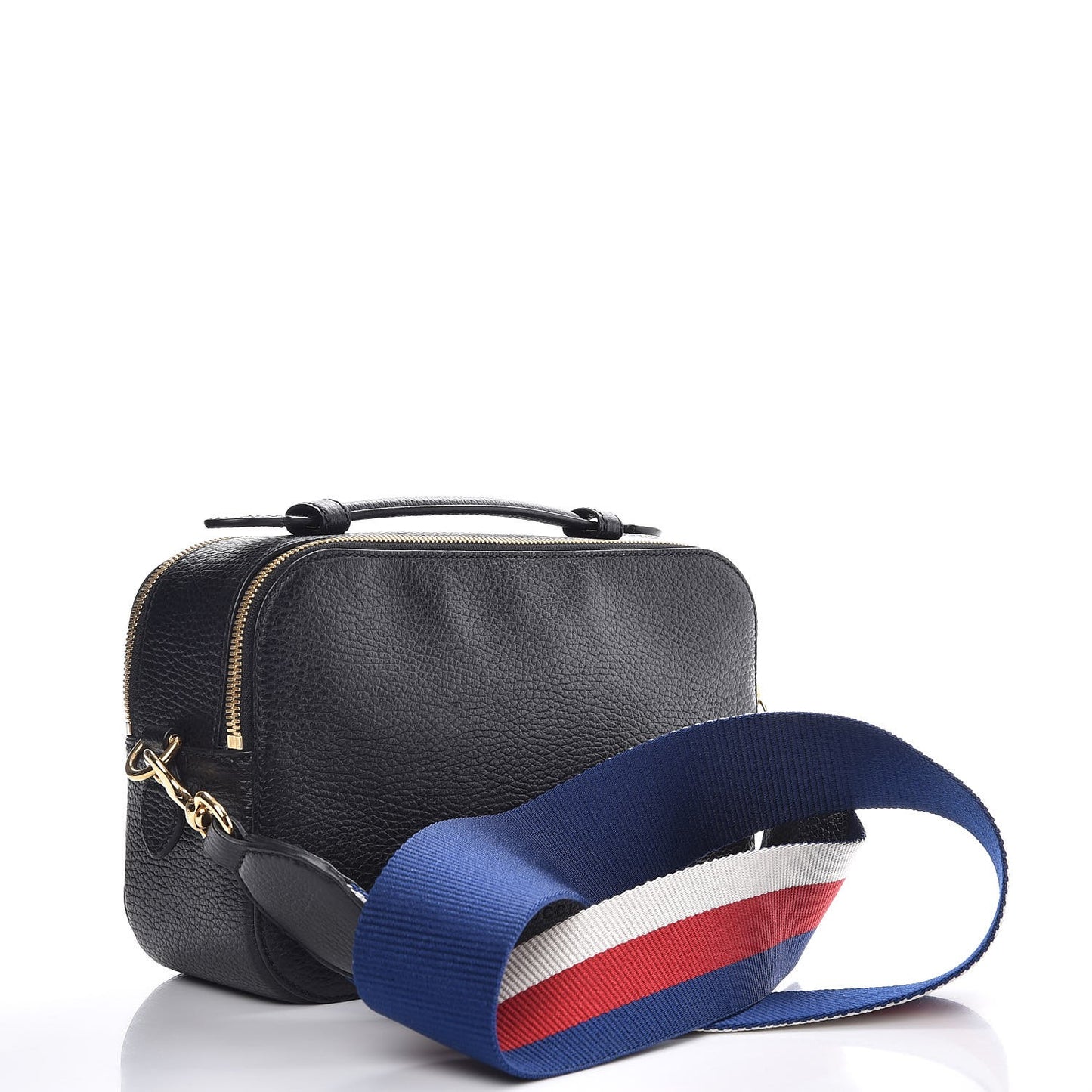 Grained Calfskin Sylvie Web Kingsnake Small Camera Bag Black Multicolor
