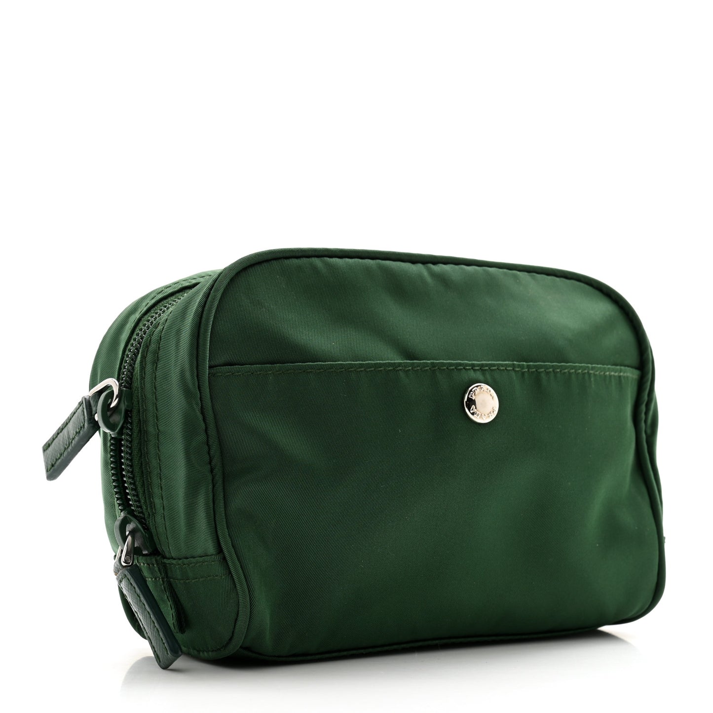 Tessuto Nylon Vela Cosmetic Pouch Smeraldo