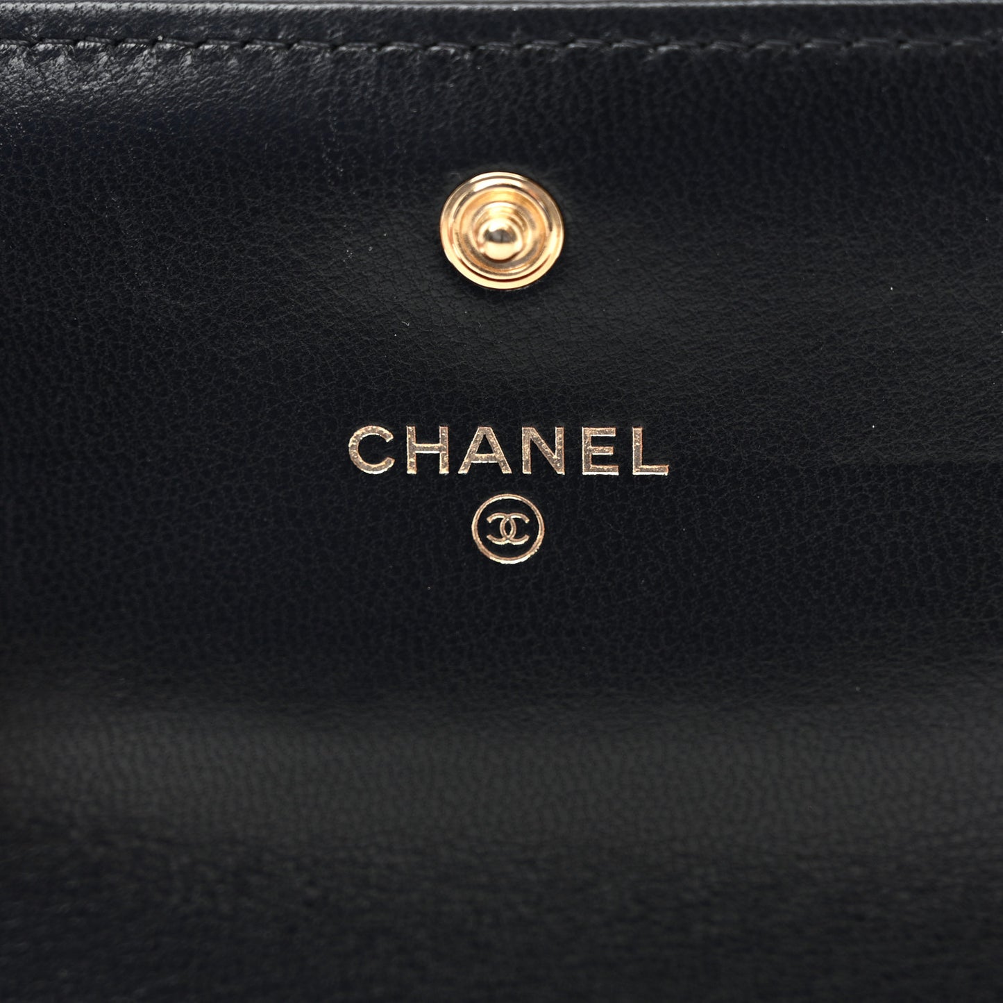 Lambskin Quilted Chanel 19 Flap Wallet Black