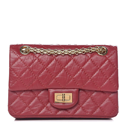 Chanel Aged Calfskin Quilted 2.55 Reissue Mini Flap Red 1 of 11