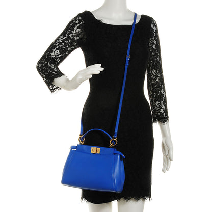 Fendi Nappa Mini Peekaboo Iconic Satchel Bleuette 2 of 10