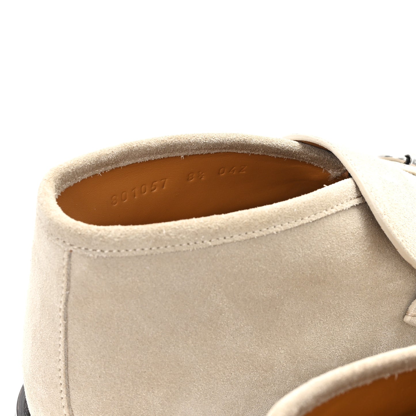 Suede Mens Horsebit Ankle Boots 8.5 Beige