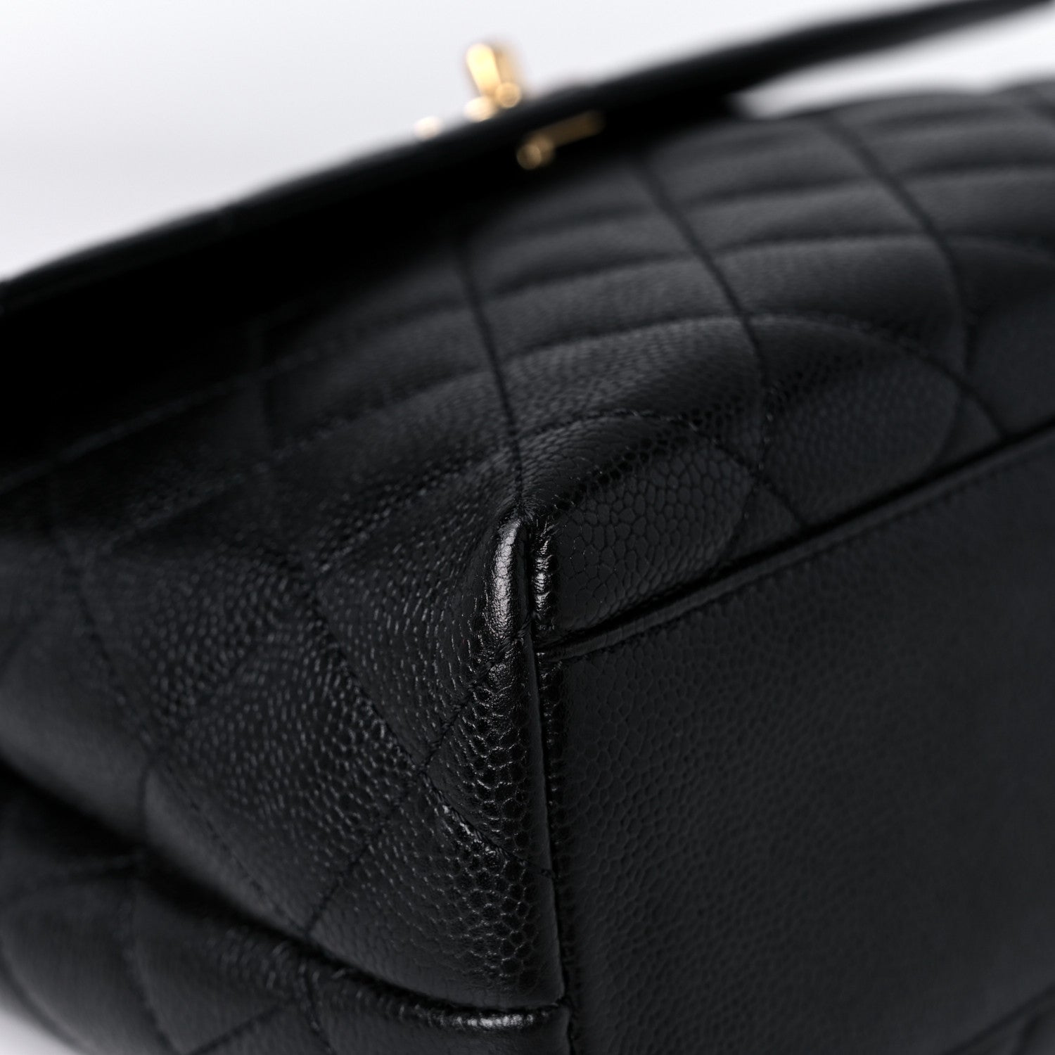 Chanel Caviar Quilted Jumbo Kelly Flap Black 9 of 18