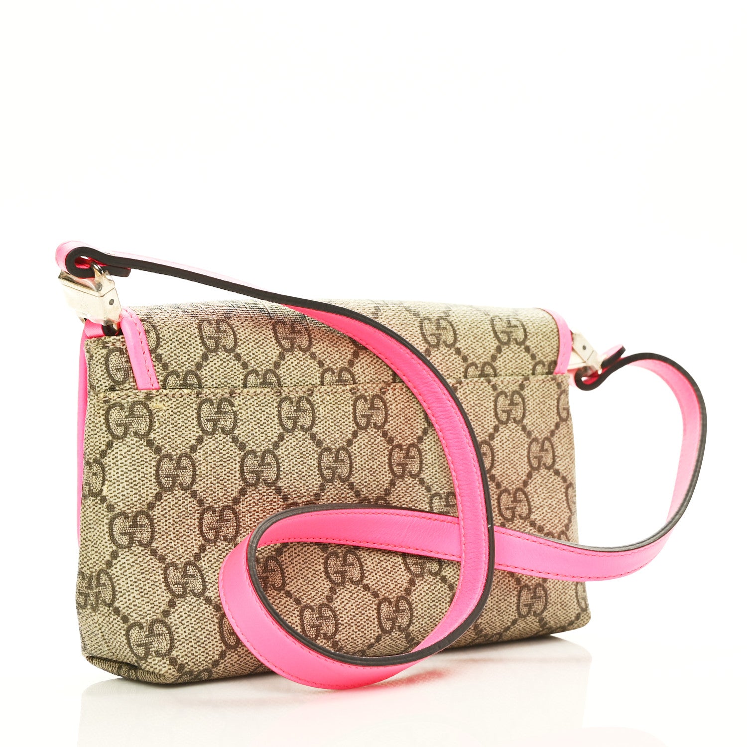 Gucci GG Supreme Monogram Kids Heart Crossbody Pink 2 of 6