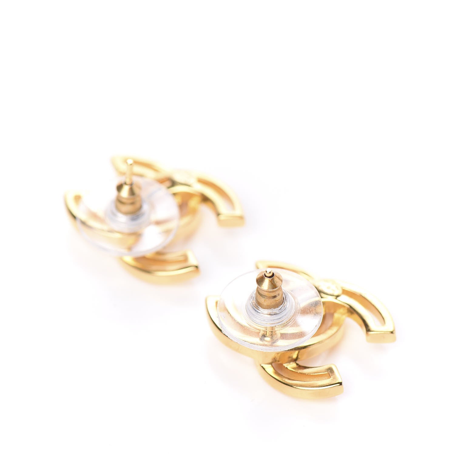 Chanel Metal Obazine CC Earrings Gold 3 of 5