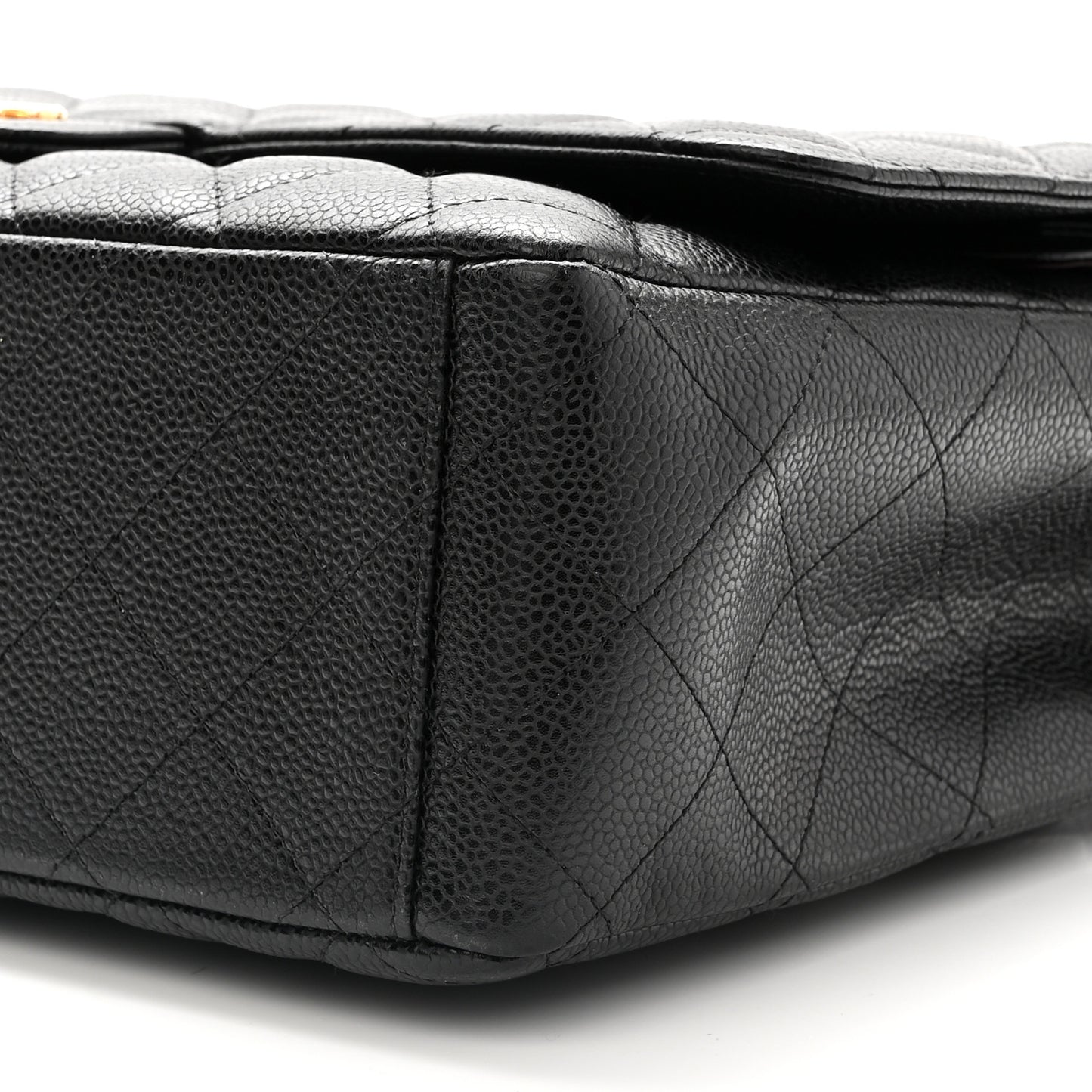 Caviar Quilted Maxi Double Flap Black