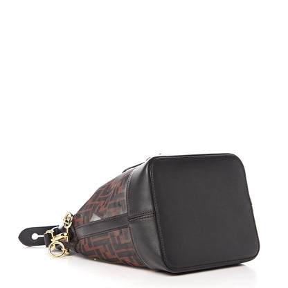 Fendi Mesh Vitello Grace F is Fendi FF 1974 Grande Mon Tresor Bucket Bag Marrone Black Ebano 3 of 10
