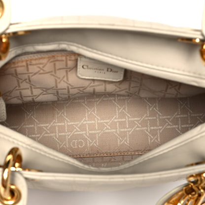 Christian Dior Lambskin Cannage Medium Lady Dior Light Beige 5 of 13