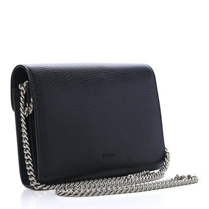 Gucci Calfskin Mini Dionysus Chain Wallet Black 3 of 10