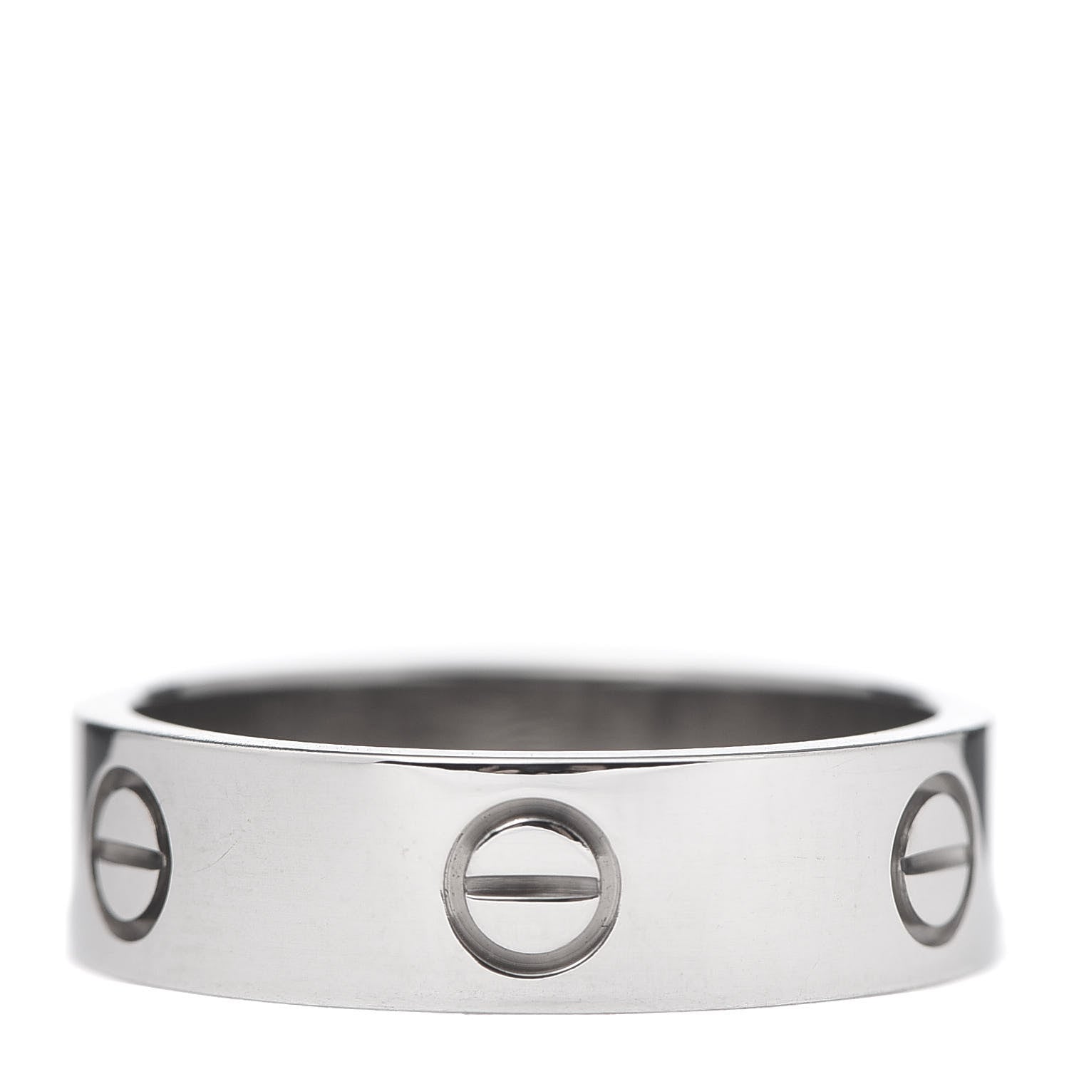 Cartier 18K White Gold 5.5mm LOVE Ring 61 9.5 3 of 4