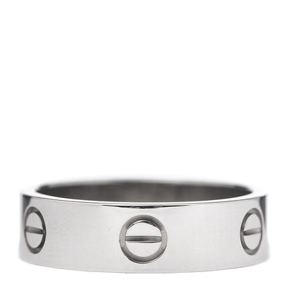 Cartier 18K White Gold 5.5mm LOVE Ring 61 9.5 3 of 4