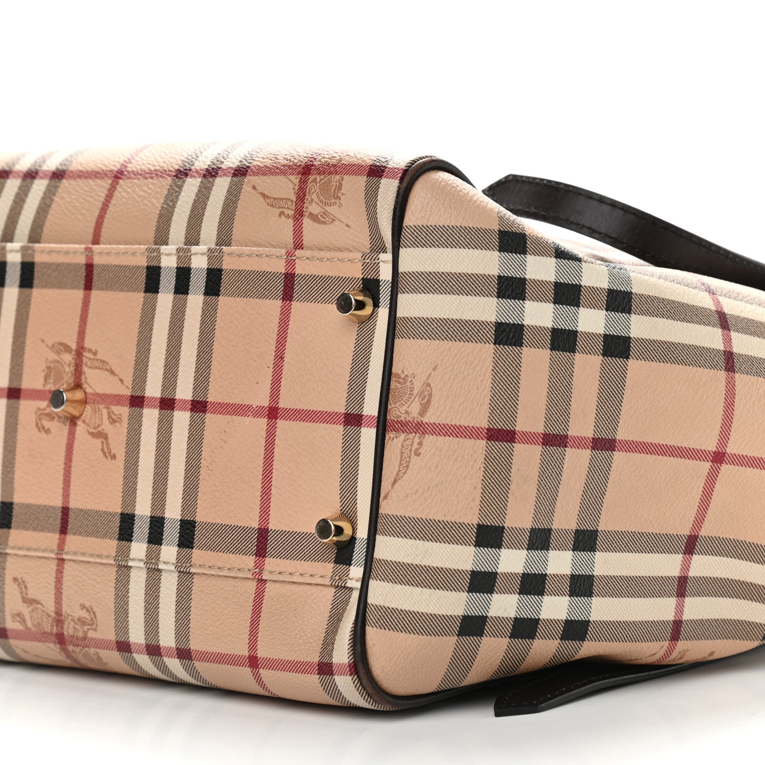 Burberry Haymarket Check Small Canterbury Tote Chocolate 9 of 10