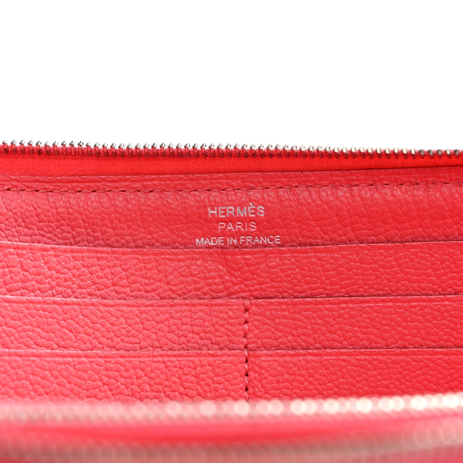 Hermes Chevre Mysore Evelyne Azap Wallet Rose Lipstick 6 of 12