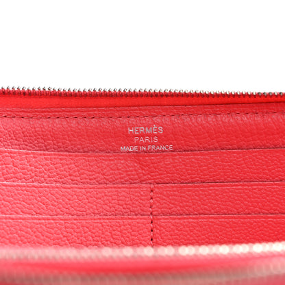 Hermes Chevre Mysore Evelyne Azap Wallet Rose Lipstick 6 of 12