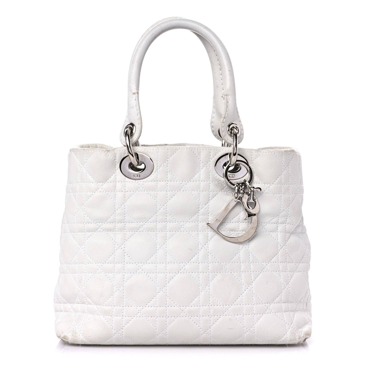 Christian Dior Lambskin Cannage Small Soft Lady Dior White 1 of 25