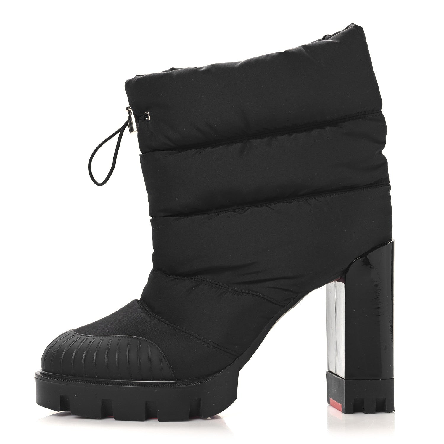 Christian Louboutin Fabric Oriona Lug 100 Boots 38 Black 1 of 9