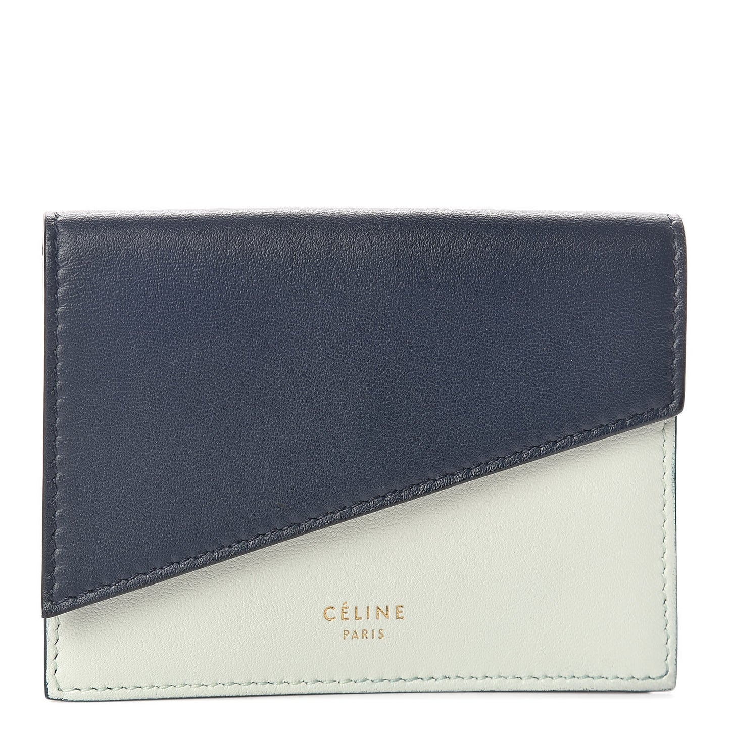 Lambskin Diagonal Card Holder Mint