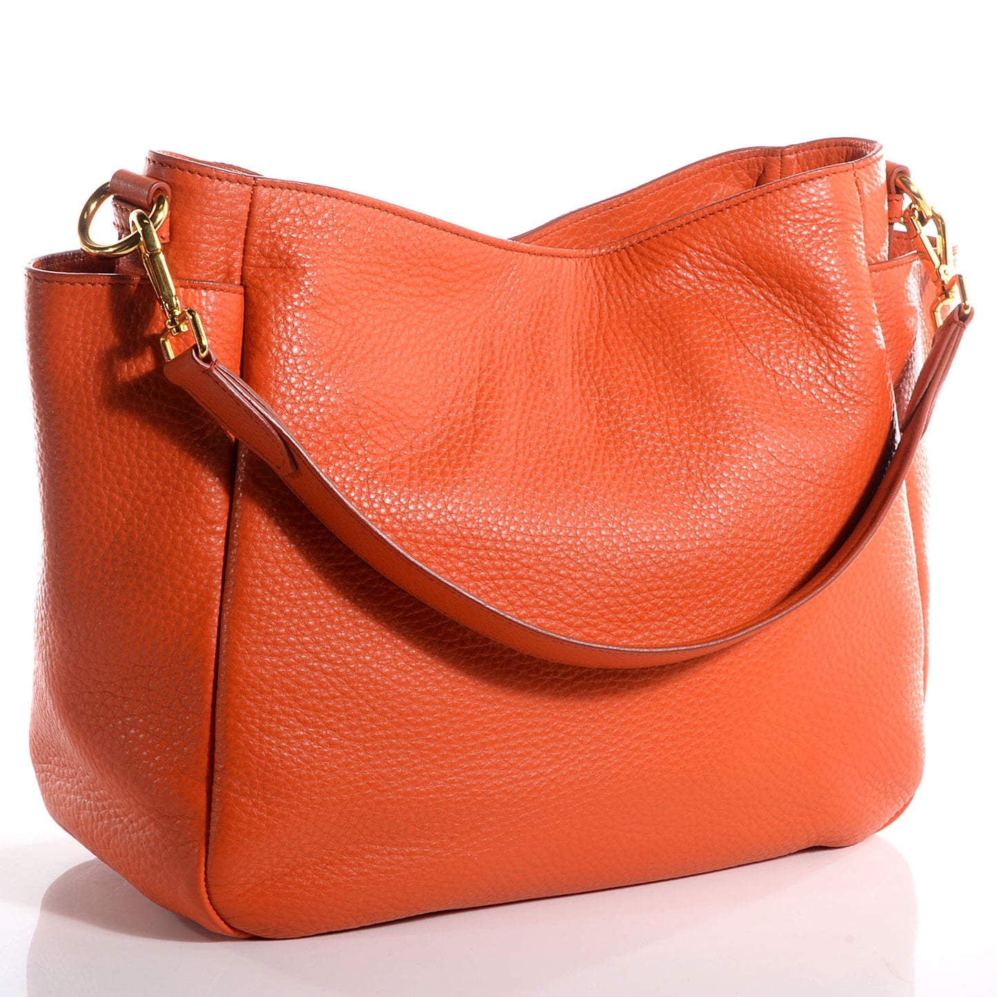 Vitello Daino Double Pocket Hobo Papaya