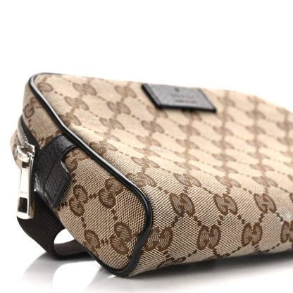 Gucci Monogram Dollar Calfskin Belt Bag Beige Ebony Testa di Moro Marrone Scuro 8 of 11