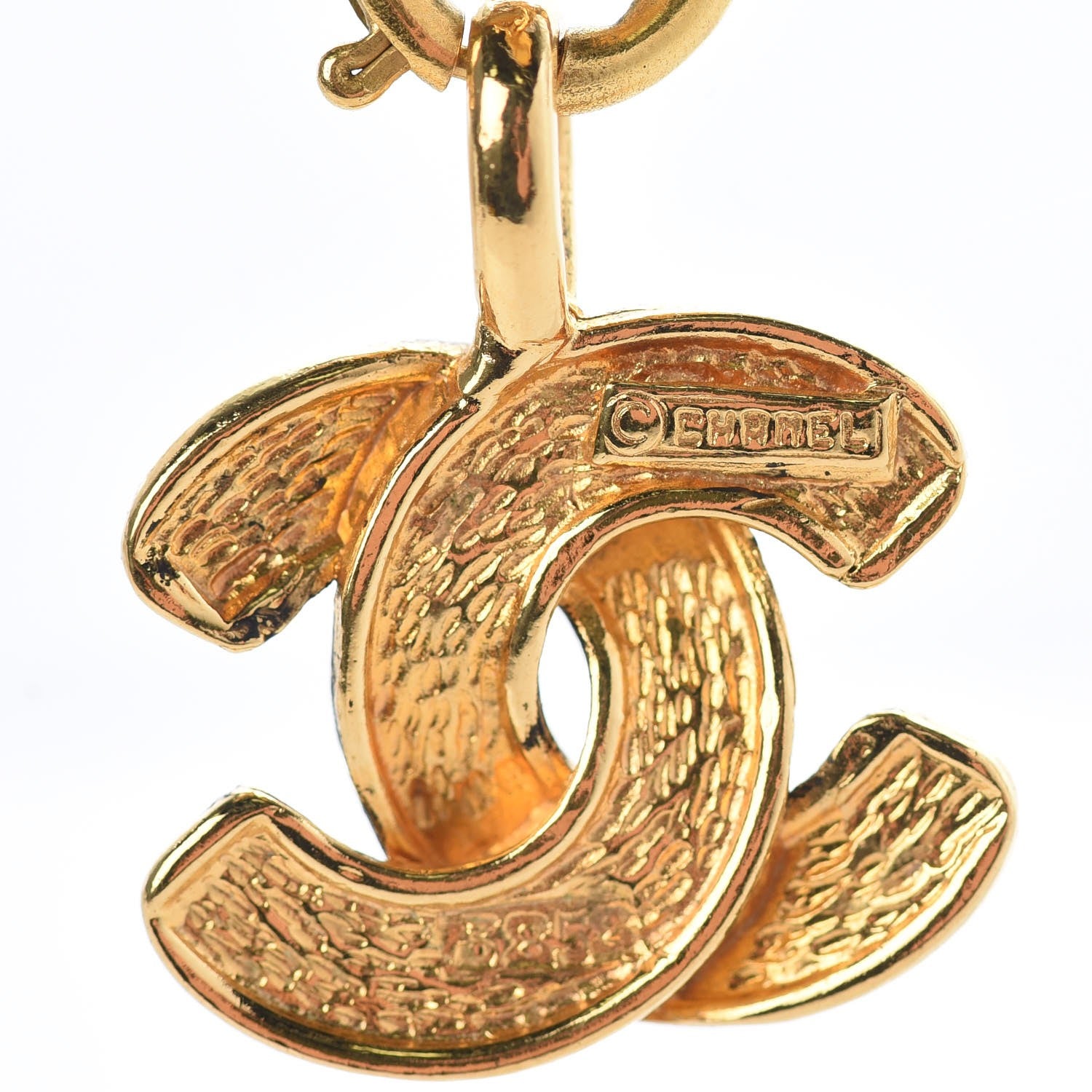 Chanel Quilted CC Long Chain Necklace Gold 4 of 6