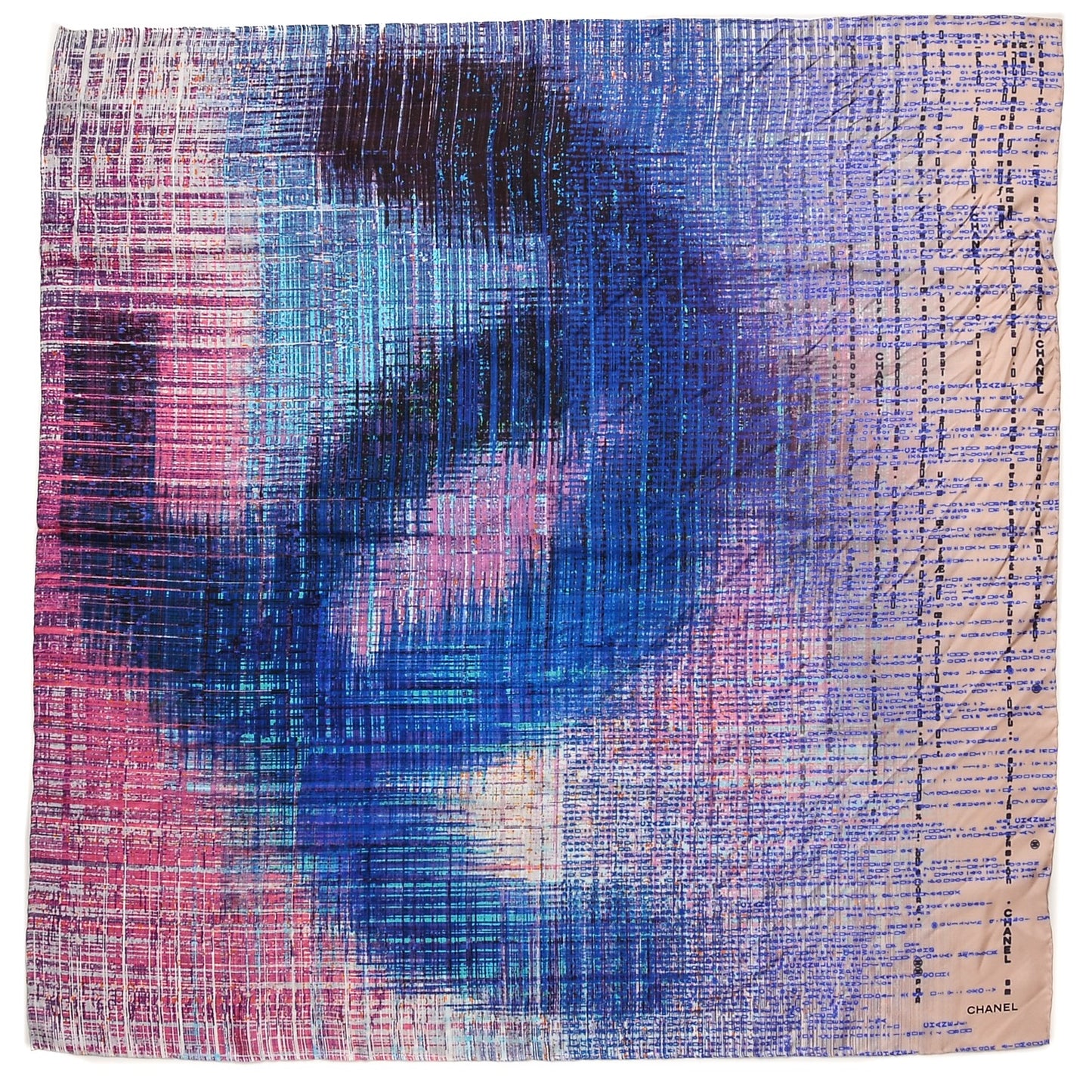 Silk Tweed Effect CC Square Scarf Multicolor