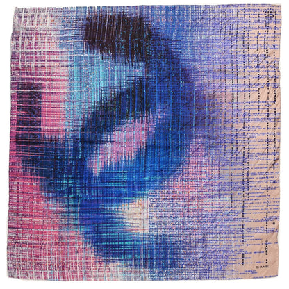 Chanel Silk Tweed Effect CC Square Scarf Multicolor 1 of 8