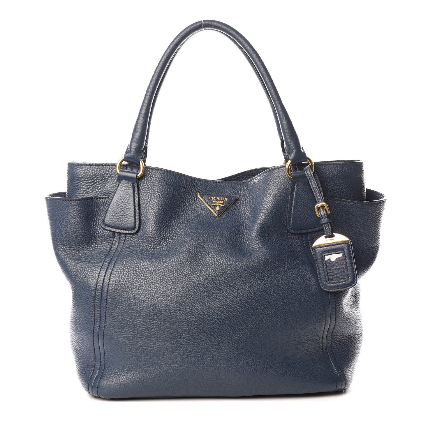 Vitello Daino Side Pocket Hobo Bluette