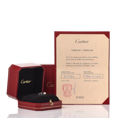 Cartier 18K White Gold Diamond 3.5mm LOVE Wedding Band Ring 46 3.75 5 of 5