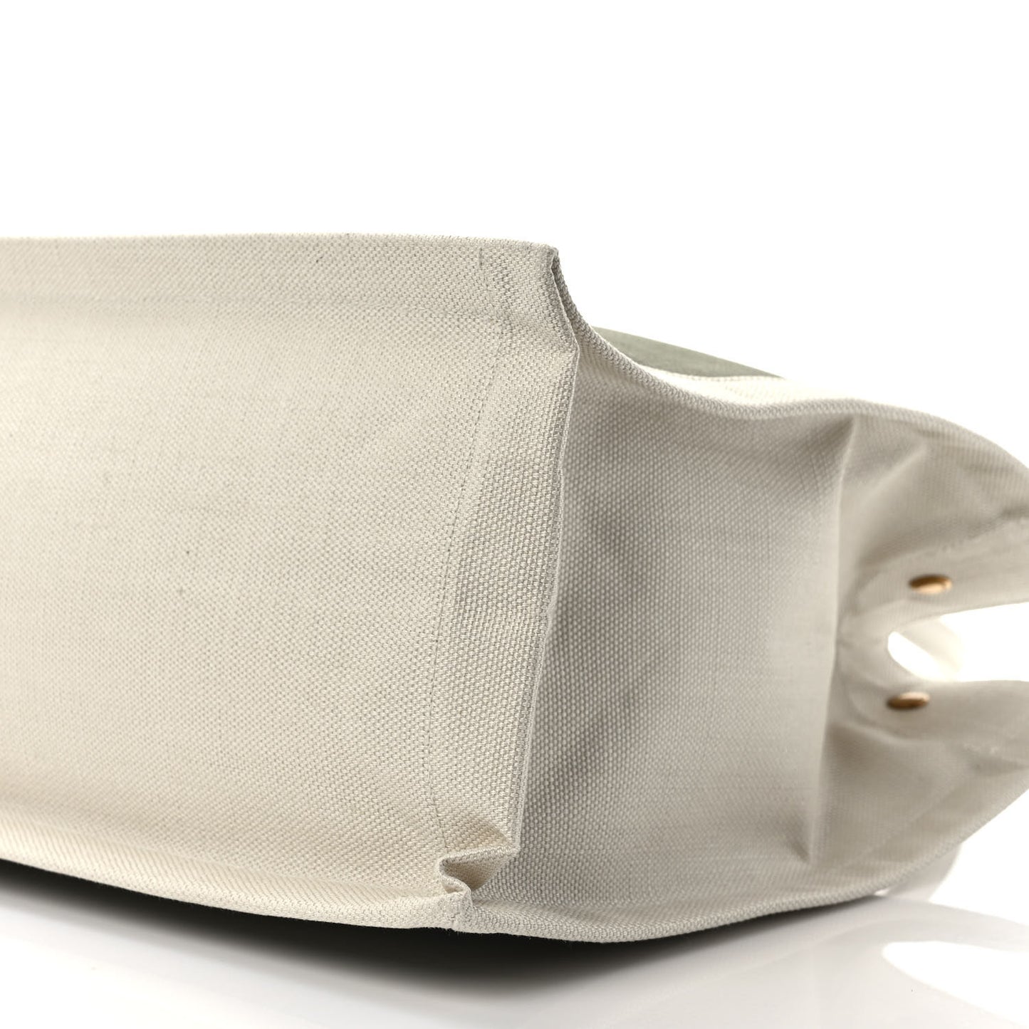 Linen Calfskin Small Rive Gauche Tote Military Green Blanc Vintage