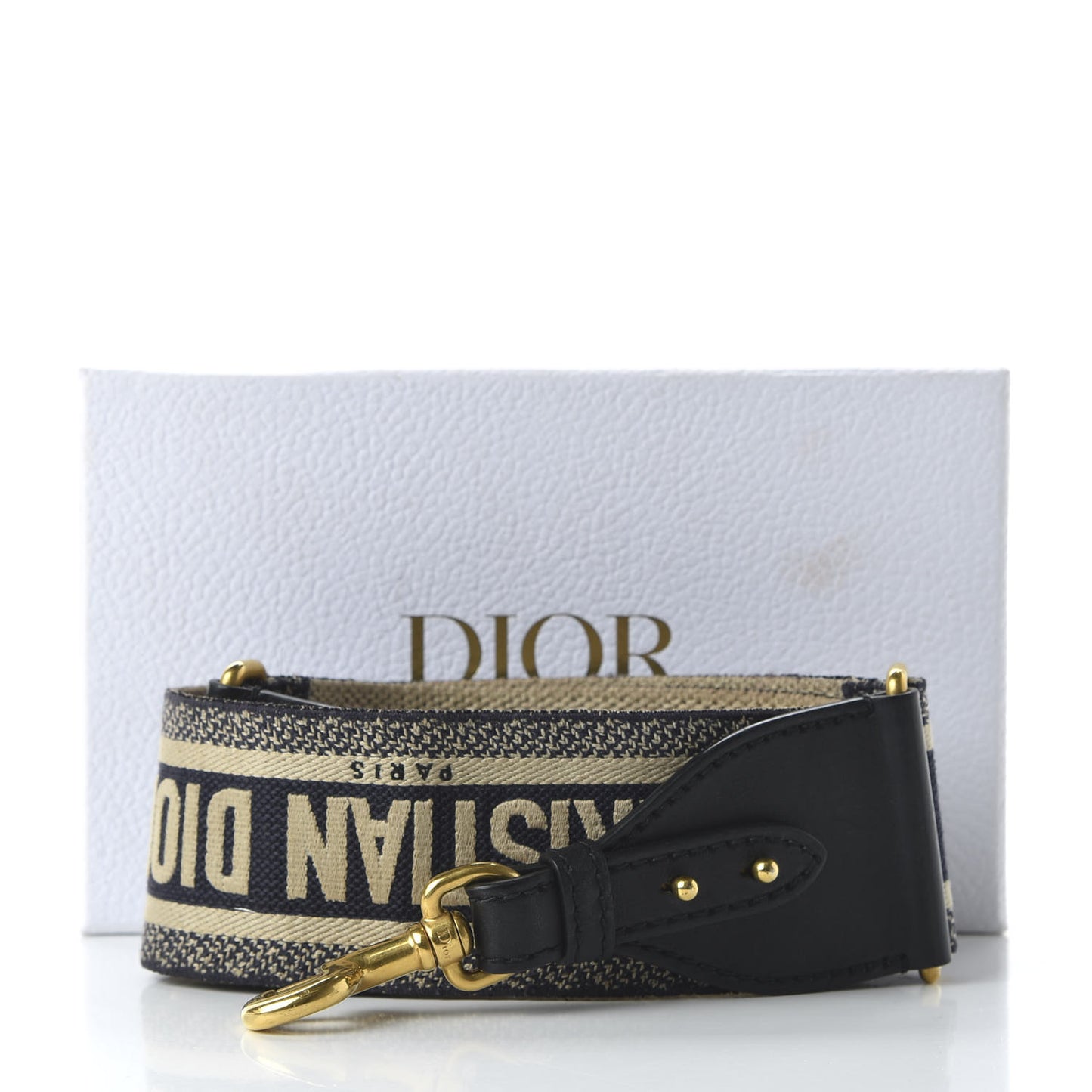 Canvas Embroidered Shoulder Strap Blue