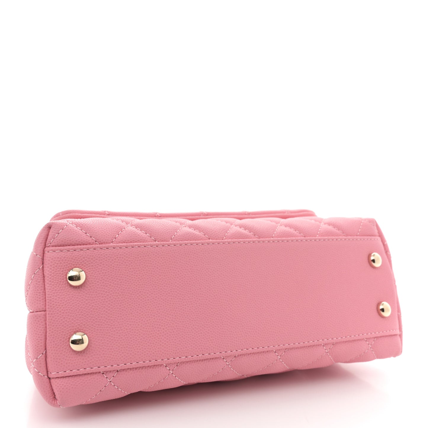 Caviar Quilted Mini Coco Handle Flap Pink