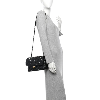 Chanel Lambskin Quilted Pearl Studded Flap Black 2 of 10
