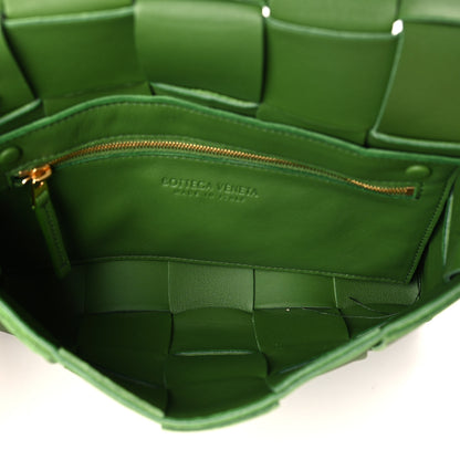 Bottega Veneta Grained Calfskin Maxi Intrecciato Cassette Crossbody Bag Avocado 5 of 9