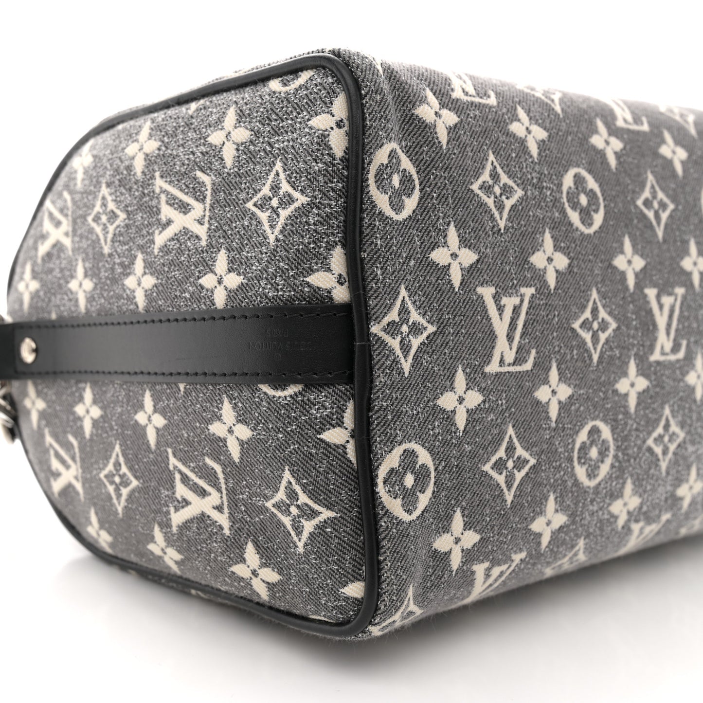 Denim Monogram Jacquard Speedy Bandouliere 25 Black