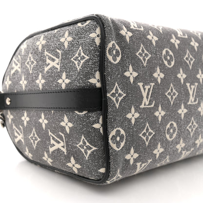 Louis Vuitton Denim Monogram Jacquard Speedy Bandouliere 25 Black 8 of 9
