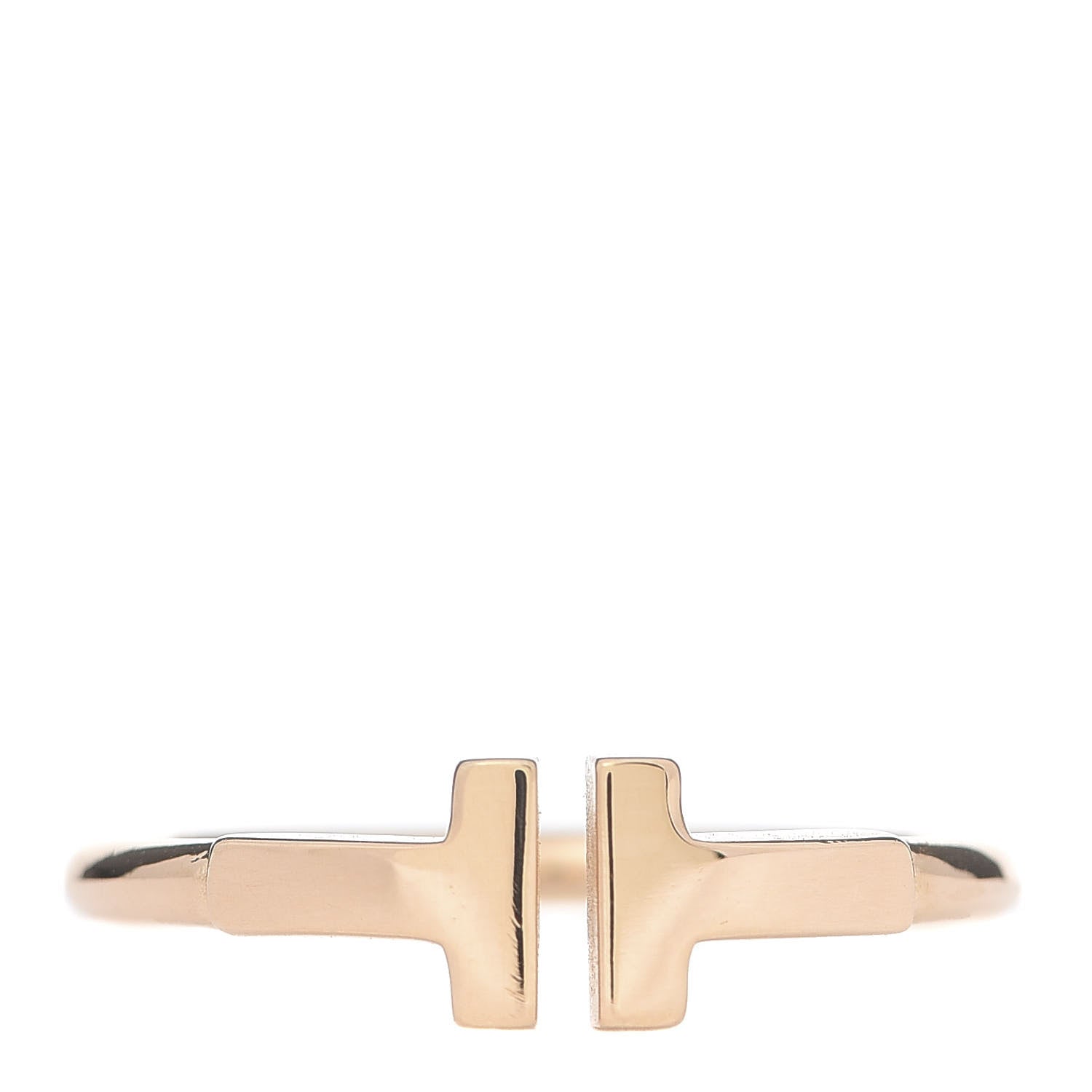 Tiffany 18K Rose Gold T Wire Ring 53 6.5 1 of 5