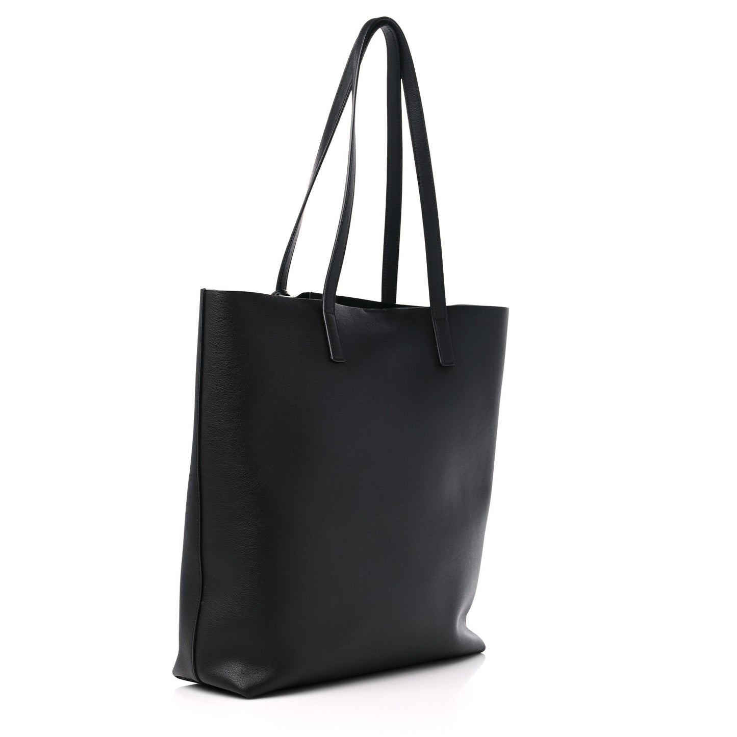 Calfskin Medium Shopper Tote Black
