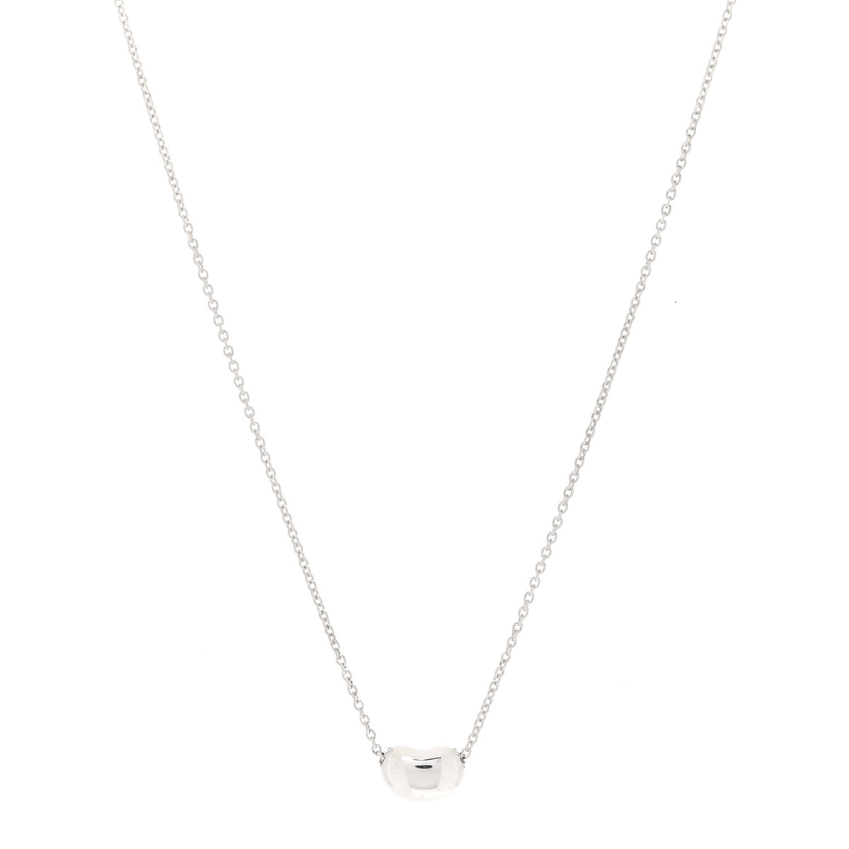 Sterling Silver 12mm Elsa Peretti Bean Pendant Necklace