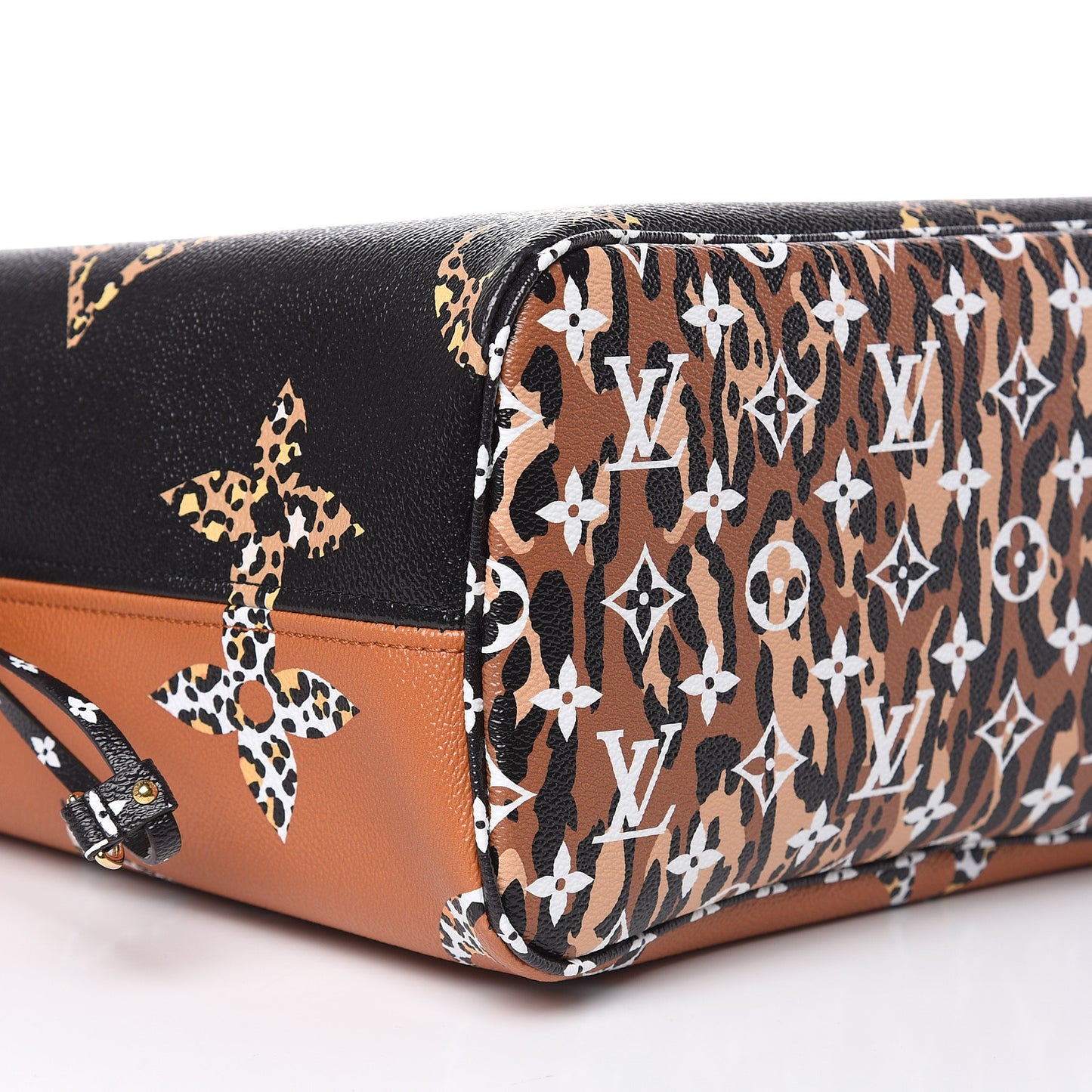 Monogram Giant Jungle Neverfull MM Black