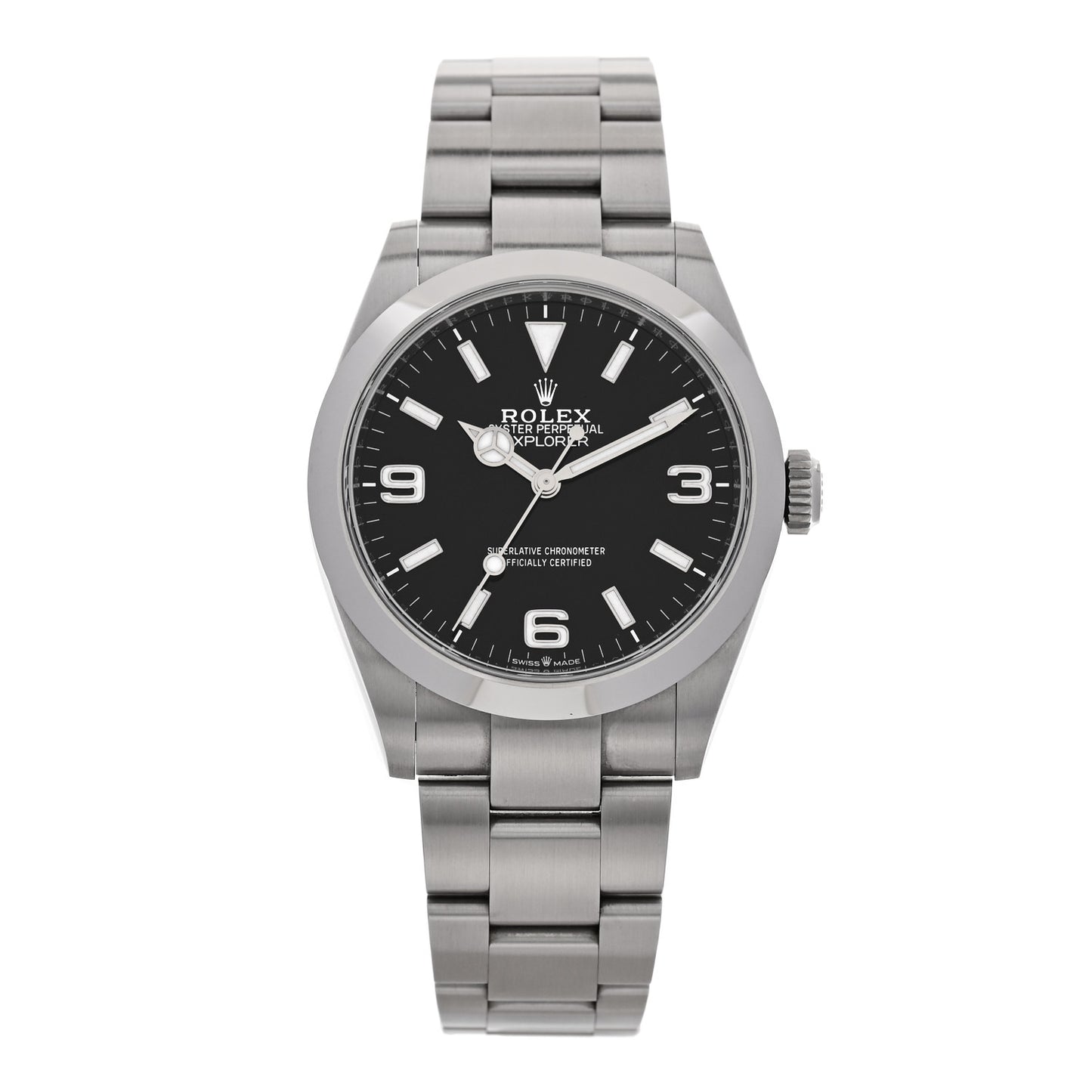 Stainless Steel 40mm Oyster Perpetual Explorer Watch Black 224270 Black
