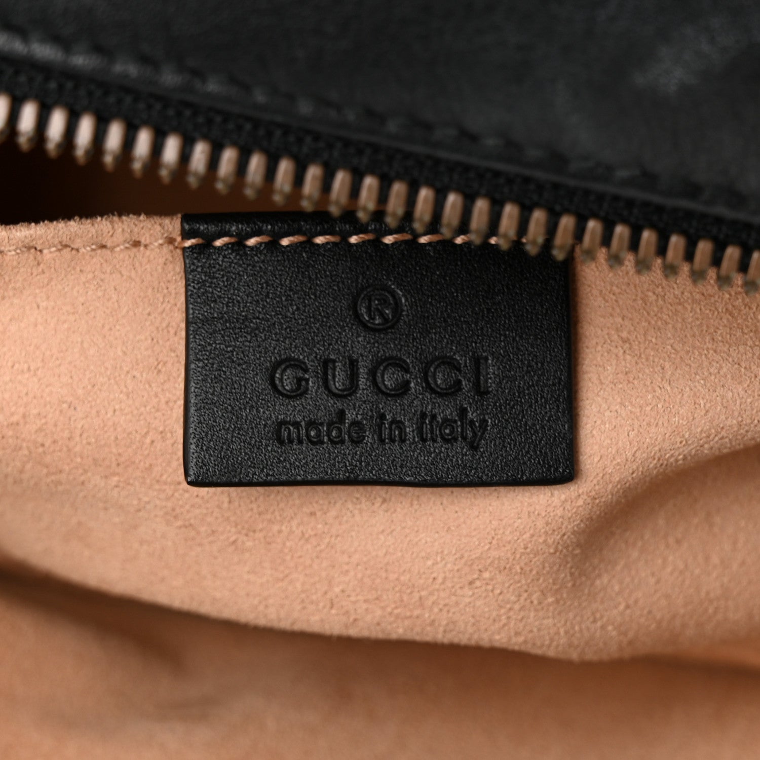 Gucci Calfskin Matelasse GG Marmont Belt Bag 85 34 Black 6 of 14