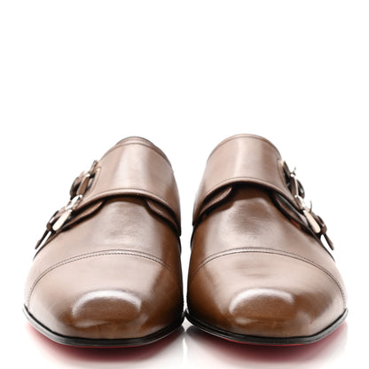 Christian Louboutin Calfskin Mens Mortimer Flats 45 Brown 2 of 16