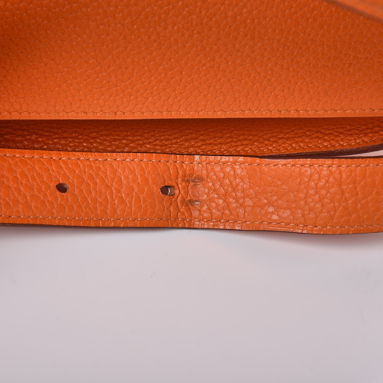 Hermes Taurillon Clemence Jypsiere 28 Orange 10 of 14