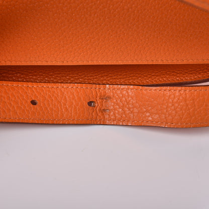 Hermes Taurillon Clemence Jypsiere 28 Orange 10 of 14