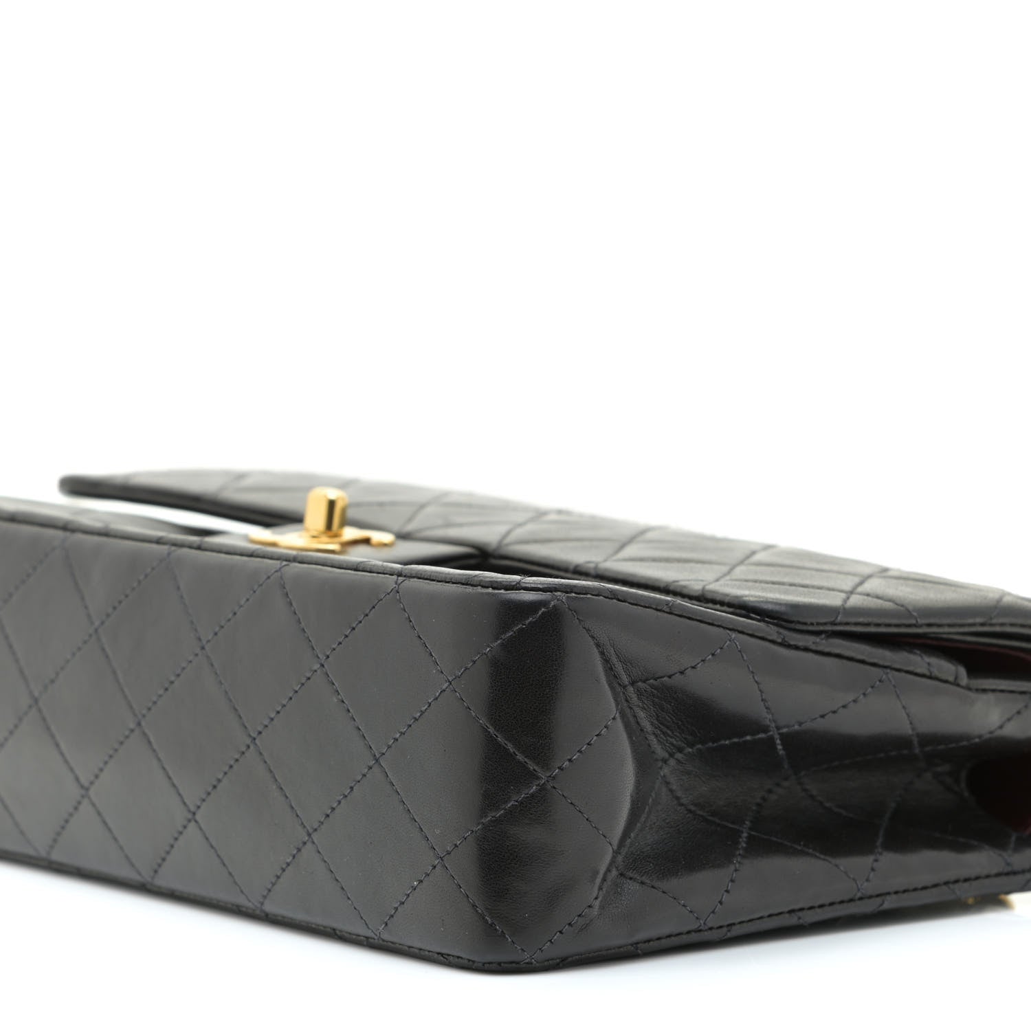 Chanel Lambskin Quilted Medium Double Flap Black 9 of 17