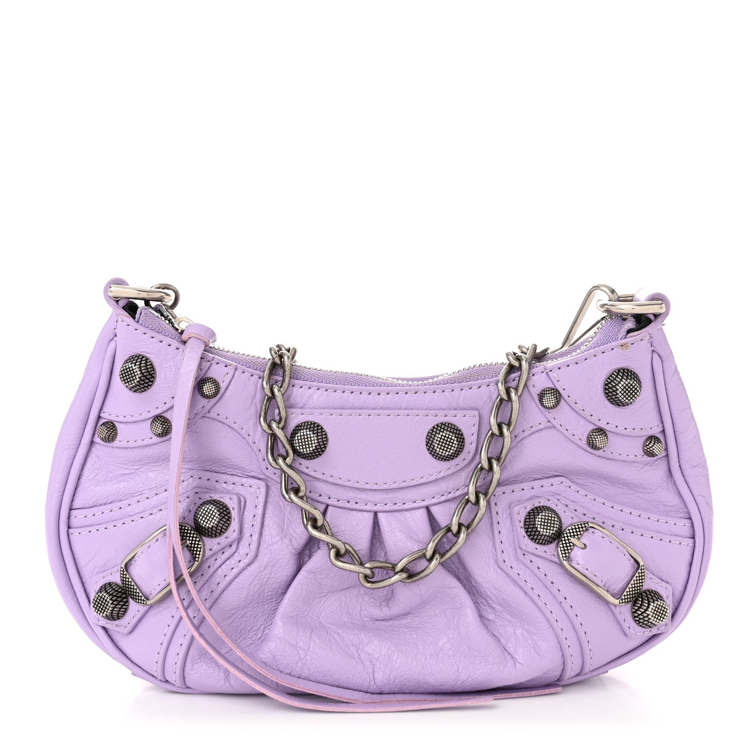 Balenciaga Agneau Arena Le Cagole Mini Purse With Chain Lilac 1 of 11