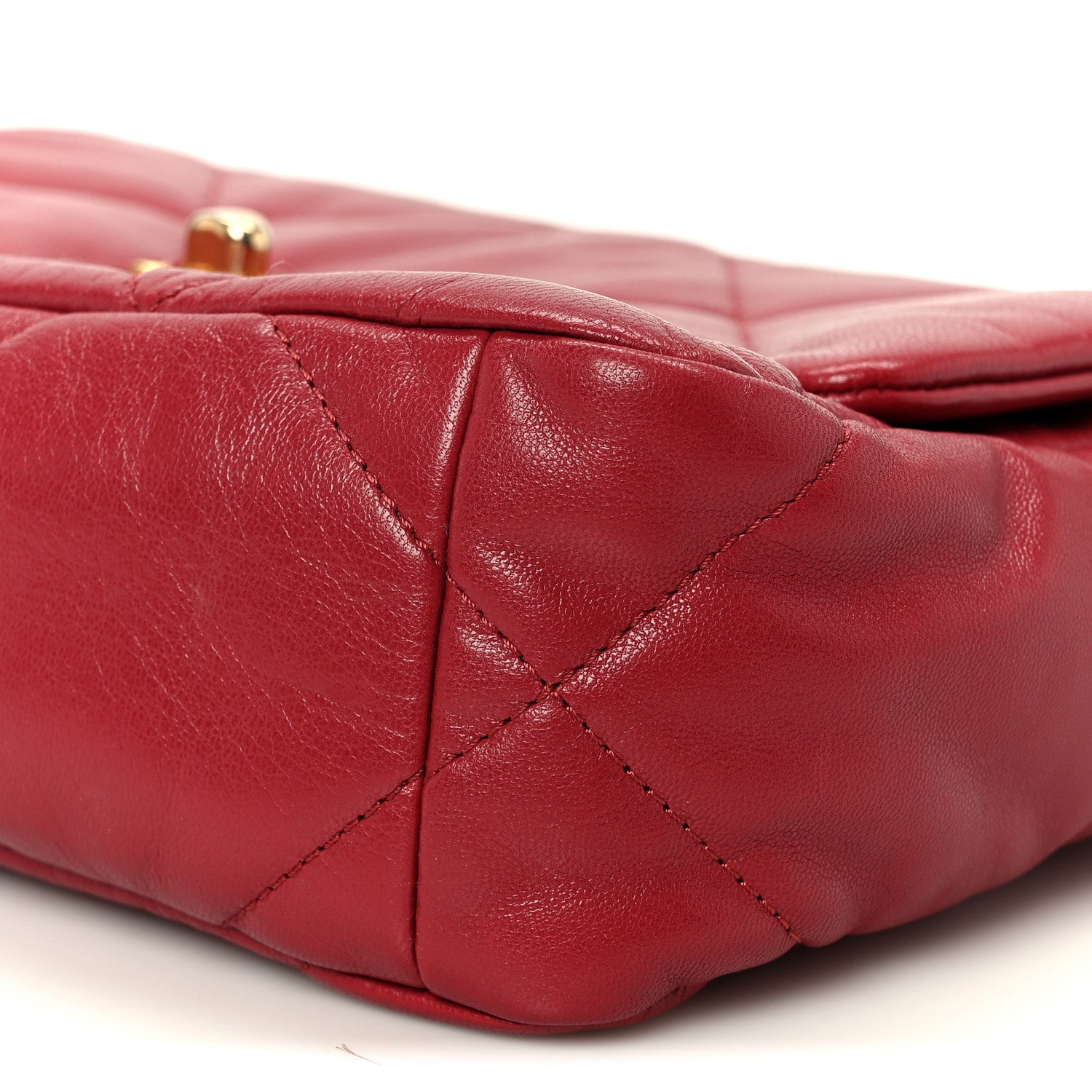 Chanel Goatskin Quilted Medium Chanel 19 Flap Red 10 of 11